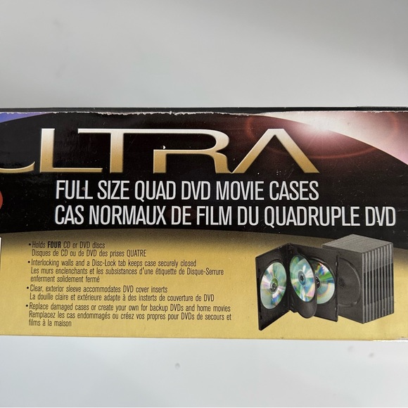 ULTRA full size QUAD DVD Movie Cases 5 pack - Picture 3 of 7